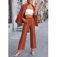 thumbnail image 3 of Traje PRETTYGARDEN Blazer Oversize Rojo Ladrillo Pantalón Palazzo Talle S - Pequeño, 3 of 8