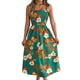 thumbnail image 3 of Vestidos de Verano para Mujer 2025, Vestido Informal con Tirantes Finos, Volantes, Plisado y Estampado Floral Fluido Verde XL, 3 of 10