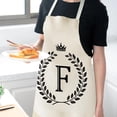 thumbnail image 3 of Wamans Cooking Apron Adjustable Bib Apron Linen Kitchen Apron-Letter Printed Cotton Linen Sleeveless Apron Kitchen Beige Clearance Items, 3 of 4