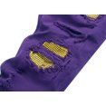 thumbnail image 4 of Jeans Mickason para hombre, vaqueros elásticos, entallados, rotos, morado/amarillo, 4 of 7