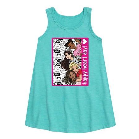 

Barbie - Happy Heart Day - Toddler and Youth Girls A-line Dress
