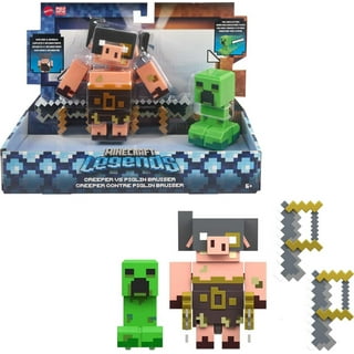 Minecraft Build a Portal Creeper and Damaged Creeper 2 pk - Action Figures  & Accessories, 3.25 in Scale Toy 