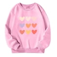 thumbnail image 3 of YuYuBao Toddler Girls Sweatshirts Childrens Autumn Winter Love Heart Print Round Neck Long Sleeved Pullovers Sweatshirts, 3 of 6