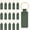 Dark Green, variant on 16pcs Leather Keychain Blanks,72mm Sublimation Blanks PU Key Chain Keyring with Rings