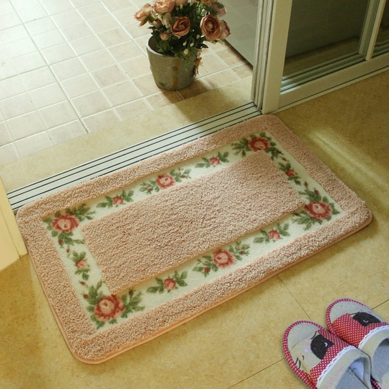 Rose Floor Mat, Bathroom Water Absorption Anti-skid Mat, Bathroom