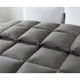 thumbnail image 3 of BedTreat Goose Feather Down Comforter Queen Size, Luxury Hotel Bedding Comforter All Season Duvet Insert, Medium Warmth 100% Cotton Gray Cover with Corner Tabs（90x90 inch）, 3 of 8