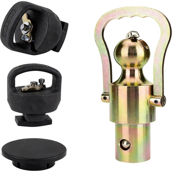 Jumach GNXA2061 Gooseneck Ball Hitch and Safety Chain Kit Compatible with Ford F250, F350, F450 Super Duty, Nissan Titan XD Trucks, GMC Sierra 2500/3500 HD, Silverado 2500/3500 HD