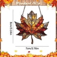 thumbnail image 3 of Stained Glass Maple Leaf Suncatcher, Acrylic Fall Maple Leaf Hanging Ornament, Autumn Window Pendant, Harvest Season Wall Decor, Thanksgiving Art Decoration, Seasonal Indoor Hanging Accessory, 3 of 5