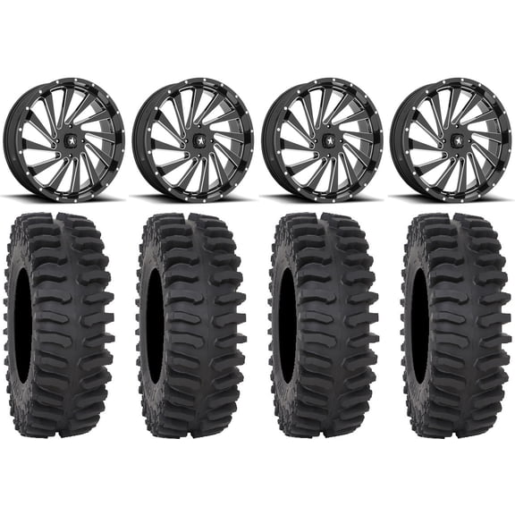 MSA Blade 20" Wheels Milled 35" XT400 Tires Sportsman RZR Ranger
