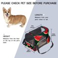 thumbnail image 3 of Watermelon Sherpa Fabric Dog Carrier Bag 900D Oxford Cloth Nylon Webbing Base 17x10x11.8 in 43x26x30 Cm, 3 of 7