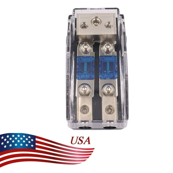 2 Way Mini ANL Blade Fuse Holder Stereo Car Audio Power Distribution Block USA