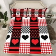 thumbnail image 2 of Castle Fairy Romantic Love Heart Twin Sheet Sets 3pcs for Female Men,Happy Valentine's Day Twin Fitted Sheet Microfiber,Geometric Plaid Stripes Breathable Flat Sheet,Super Cozy Room Decor, 2 of 7