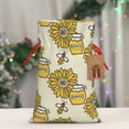 thumbnail image 5 of Rocae Cartoon Honey Pot Bee Sunflower for Christmas Drawstring Linen Gift Bag with Drawstrings Treat Bag Goody Present Bags for Christmas Party Favor-Medium, 5 of 9