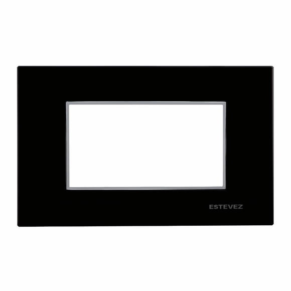 Placa 3 Ventanas Omega Cristal Negro Estévez