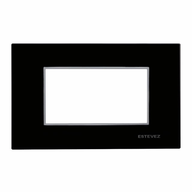 Placa 3 Ventanas Omega Cristal Negro Estévez