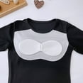 thumbnail image 4 of Women's Home Wear Set Crew Neck Long Sleeve Built In Bra Pullover Top Long Pants Solid Color Seamless Thermal Underwear (2, Black), 4 of 4