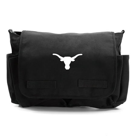 Texas Longhorn Army Heavyweight Canvas Messenger Shoulder (Best Leather Messenger Bag Brands)
