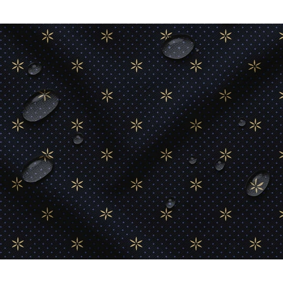 Soimoi Waterproof Outdoor Fabric By The Yard | Dots Print on Blue | 56" Wide | UV Resistant & Durable Taffeta Material for Cushions, Covers, Curtains, awning & DIY Projects