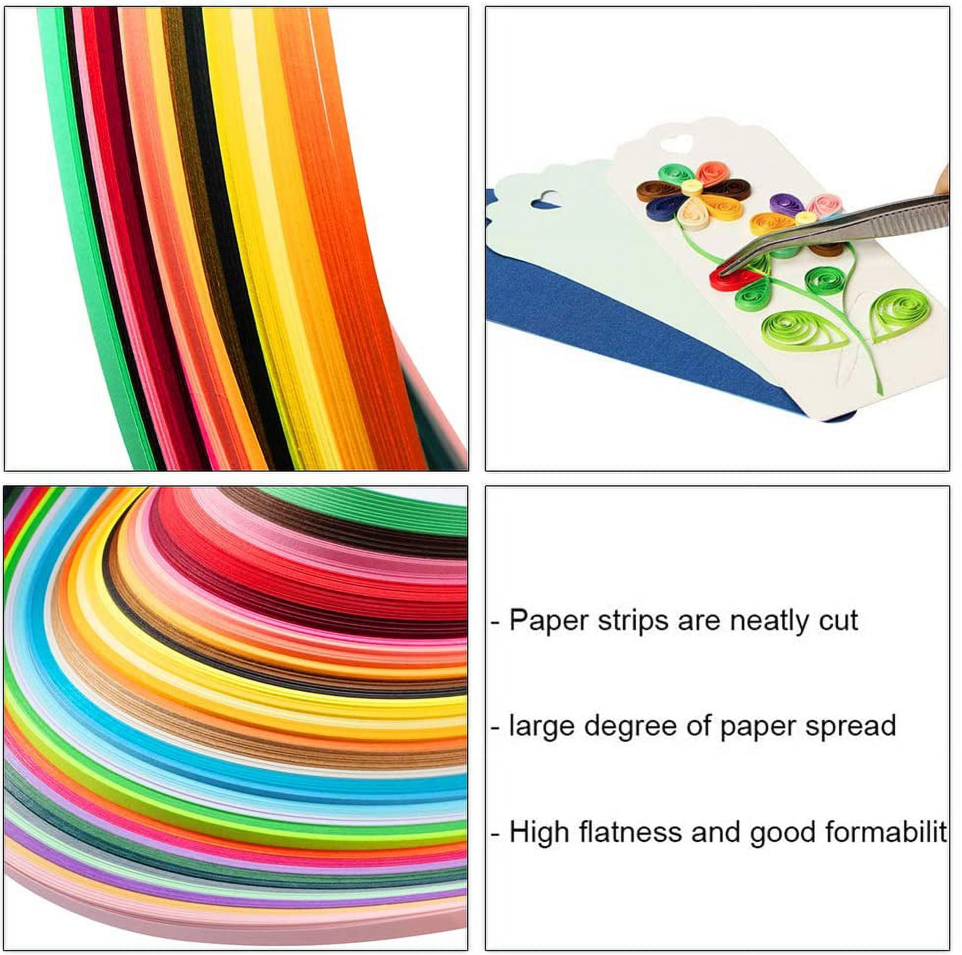 Aofieijew 9 Pack 3mm/5mm Quilling Paper Quilling Strips 900 Stripes Length  39cm for Hand Craft Decoration (3mm Paper Stripes)