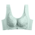 thumbnail image 2 of Loopsun Womens Bras Plus Size, Bras for Women, Women Fashion Solid Front Buckle Gathered Underwear Everyday Bra Green L, 2 of 3