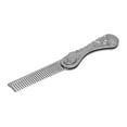 thumbnail image 1 of Folding Beard Comb, Zinc Alloy Prevent Static Pocket Oil Hair Comb for Men, 1 of 7