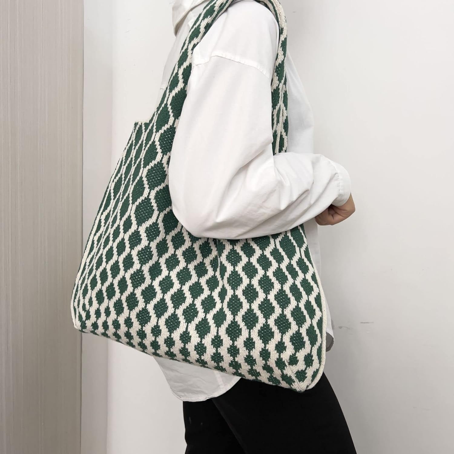 Kukuzhu Y2k Aesthetic Tote Bag Aesthetic Y2k Bag Crochet Tote Bag Aesthetic Tote Bags Aesthetic Y2k Purse