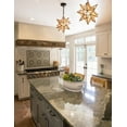 thumbnail image 5 of Moravian Star Pendant Chandelier Seeded Glass Black Light 19 Inches, 5 of 10