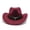 Wine, variant on BRICH Cowboy Hat for Women and Men Western Cowgirl Hats Suede Cowboy Hat White One Size