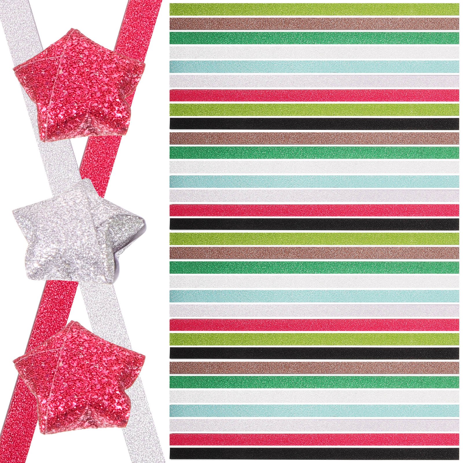 WEUVEB 320Pcs Assorted Color Star Folding Paper Durable Paper for Origami Projects