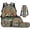 Brown Fishing Camo Bow, variant on Deer Camo Brown Bow Kids Backpack Set 4 Pcs Classic Hunting Kids Bookbag with Lunch Bag, Pencil Case and Water Bottle Cover for Country Hunting Girls Grade 1-6