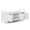 thumbnail image 3 of Simpli Home Warm Shaker SOLID WOOD 44 inch Wide Transitional Entryway Storage Bench in White, 3 of 7