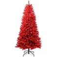 thumbnail image 1 of Árbol de Navidad Maylaviu rojo artificial de 4 pies con soporte, 1 of 6
