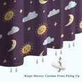 thumbnail image 6 of Purple Sun Moon Star Cloud Pattern Shower Curtain 72"x72" ,Bathroom Decorative Shower Curtains Set with 12 Hooks,Modern Waterproof Washable Shower Curtain, 6 of 6