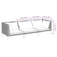 thumbnail image 5 of vidaXL Ensemble de Salon de Jardin 3 Pcs avec Coussins Poly Rotin Gris Foncé, 5 of 5