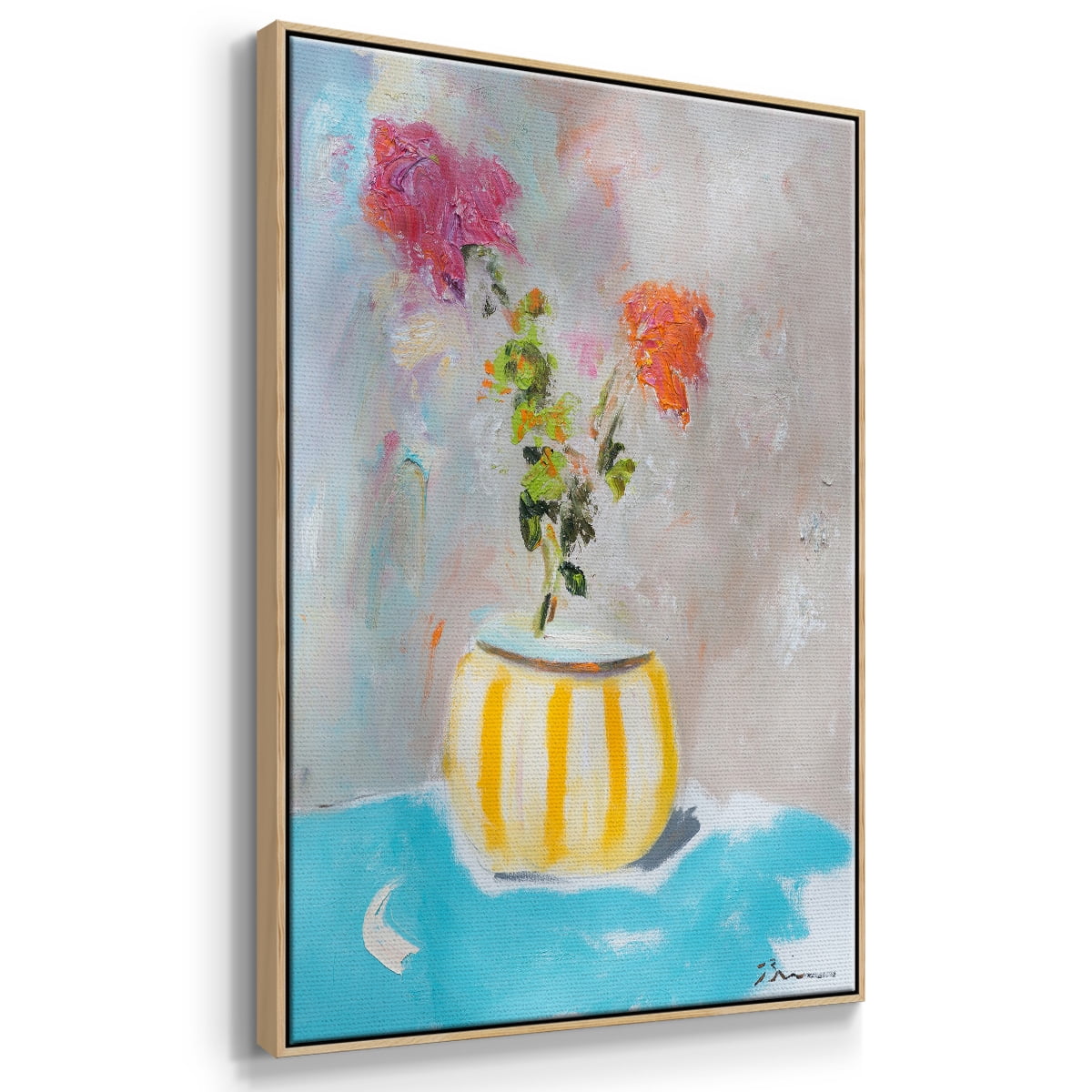 Coin Purse Full of Petals Framed Premium Gallery Wrapped Canvas - Ready to Hang