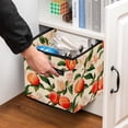 thumbnail image 5 of Peach Foldable Toy Box Cube Organizer with Handle, 10.8"x10.5"x10.6", Large Capacity Toy Storage Bin, 5 of 6
