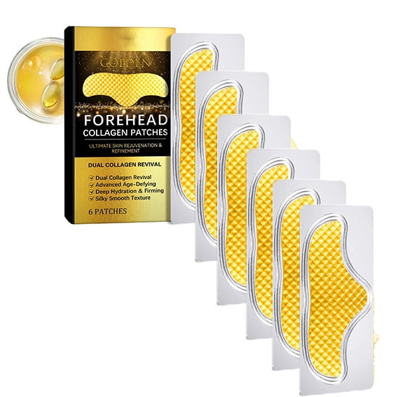 Forehead Wrinkle Patches, 24K Gold Anti-Wrinkle Facial Patches，Forehead Lines Mask Forehead Frown Wrinkles Pads with Collagen Boosting Elasticity