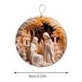thumbnail image 2 of Holloyiver Nativity Scene Ornaments, Christmas Acrylic 3D Hanging Ornament Pendant for Xmas Tree Birth of Jesus Christian Decor Religious Gift for Family Friends and Christian, 2 of 7
