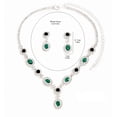 thumbnail image 6 of SmartBy 1 Set Wedding Necklace And Earrings Women Retro Rhinestone Jewelry Set Faux Gem Necklace Earrings Valentine's Day Gift for Wife Her, 6 of 7