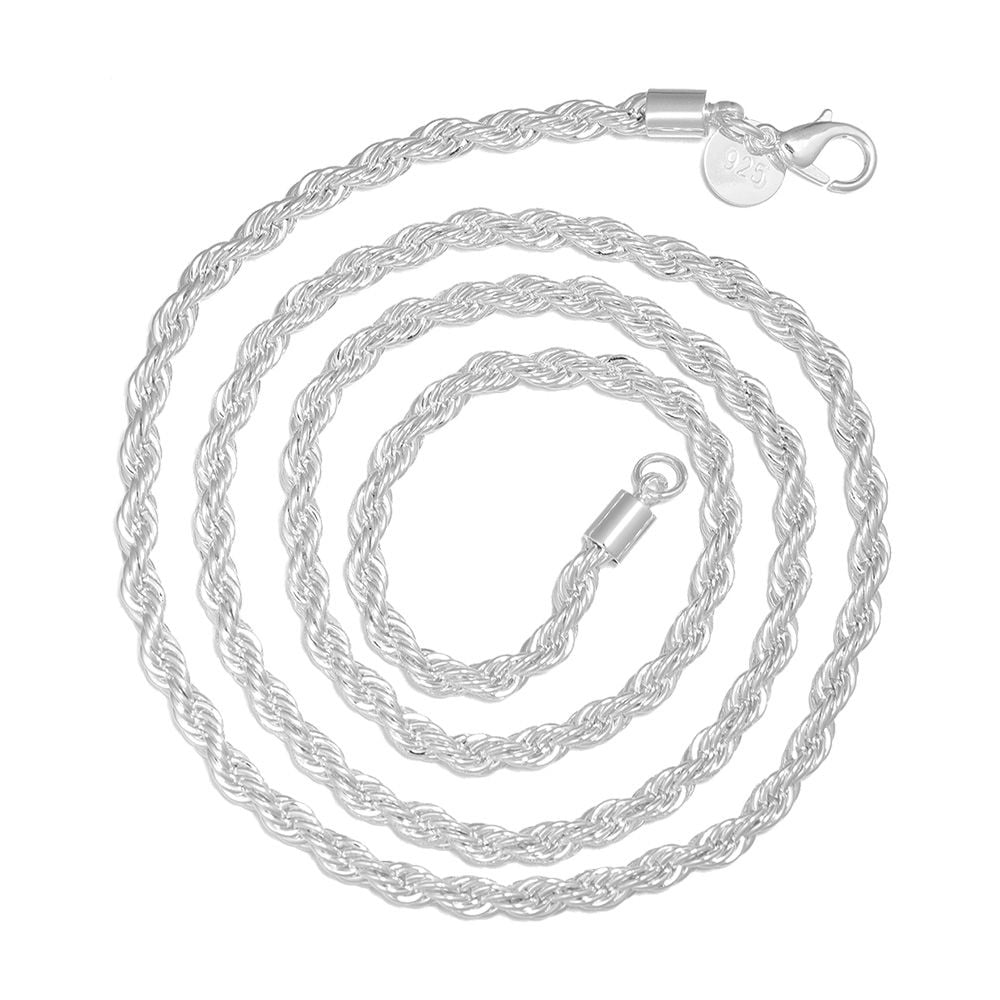 Vintage Black 925 Sterling Silver Twisted Rope Chain Bracelet With Vajra Dorje Clasp
