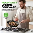 thumbnail image 4 of NutriChef NCCI12 - 12'' Pre-Seasoned Cast Iron Pan - Fry Pan with Glass Lid & Silicone Handle, 4 of 8