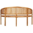 thumbnail image 3 of vidaXL Banc Banane 151 cm Bois de Teck Massif, 3 of 5