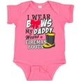 thumbnail image 3 of Inktastic I Wear Bows My Daddy Wears Fireman Boots Girls Baby Bodysuit, 3 of 5