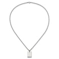 thumbnail image 5 of Stainless Steel Curb Necklace with Pendants Chain Chisel Polished Rectangle Dog Tag on a 24 inch 19 mm, 5 of 5