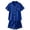 #1Dark Blue, variant on Women's 2 Piece Satin Pj Set Short Sleeve Button Front Nightwear Summer Pjs