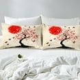 thumbnail image 4 of Erosebridal Red Sun Sheet Set Queen, Flower Tree Bedding Sets Queen Size, Cartoon Butterfly Decor 4-Piece, 4 of 6