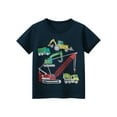 thumbnail image 1 of Hiiyo T-Shirt à Manches Courtes pour Petits Garçons Imprimé Excavatrice Col Rond T-Shirt Graphique Décontracté, 1 of 8