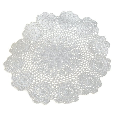

Hi.FANCY Hollow Flowers Cotton Crochet Mat Heat Resistant Kitchen Placemats Bowl Dish Cup Mats Coaster Pad Dinning Placemats