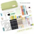 thumbnail image 4 of Large Capacity Pencil Case with 3 Compartments, Double‑Open & Four‑Open Design, Portable Pen Pouch for Students, Teens and Adults, 4 of 7