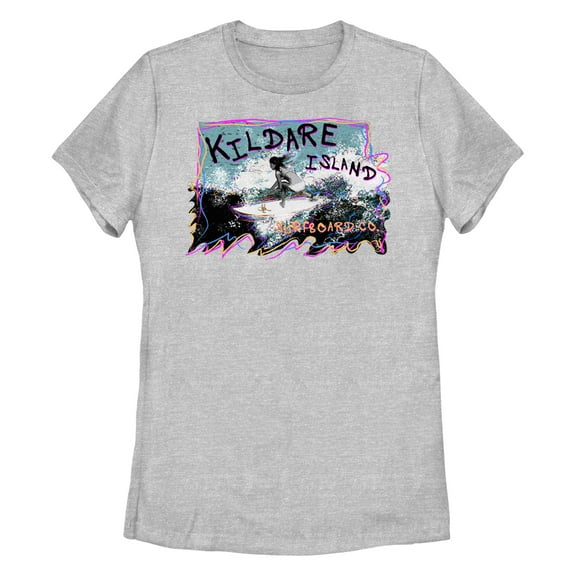 Women's Outer Banks Kildare Island Surfboard Co. Kiara Retro Sketch Graphic T-Shirt